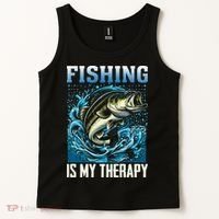 Fishing Is My Therapy Tank Top thumb 2