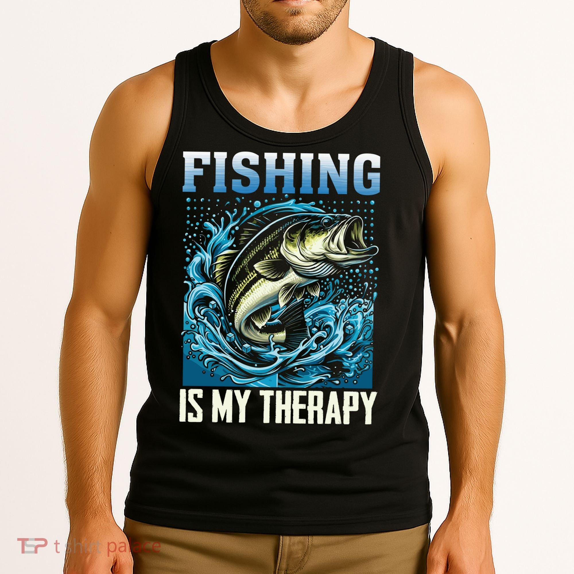 Fishing Is My Therapy Tank Top