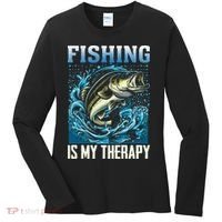 Fishing Is My Therapy Women's Long Sleeve Shirt thumb 0