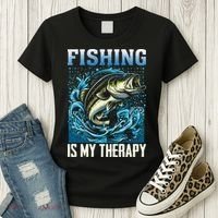 Fishing Is My Therapy Women's T-Shirt thumb 3