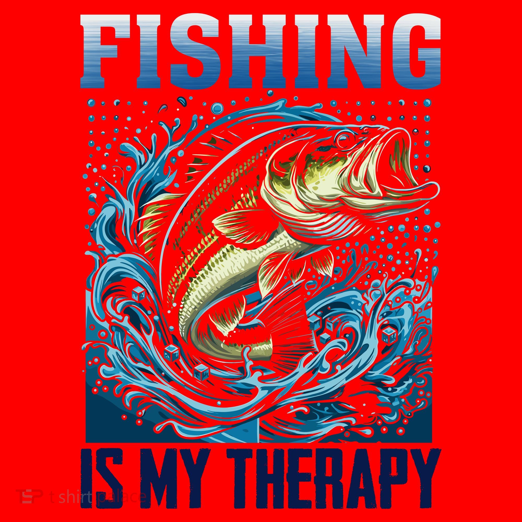 Fishing Is My Therapy Santa Hat