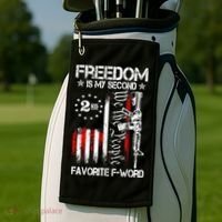 Freedom Is My Second Favorite F Word Golf Towel thumb 2