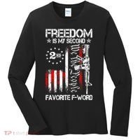 Freedom Is My Second Favorite F Word Women's Long Sleeve Shirt thumb 0
