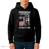 Freedom Is My Second Favorite F Word Kids Hoodie thumb 4