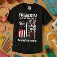 Freedom Is My Second Favorite F Word Kids T-Shirt thumb 3