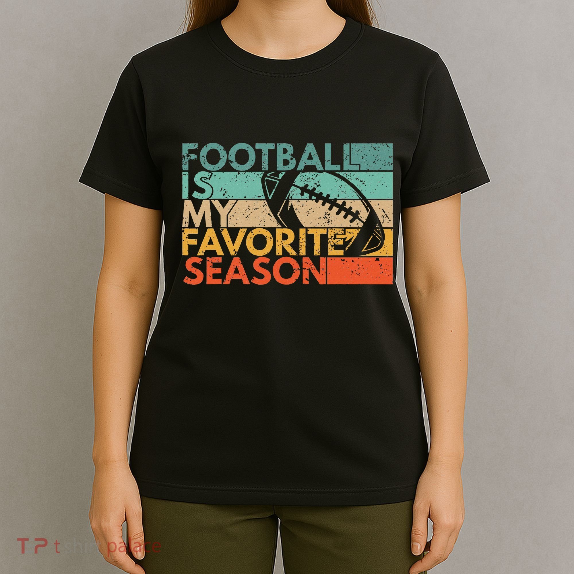 Football Is My Favorite Season Vintage Retro Football T-Shirt