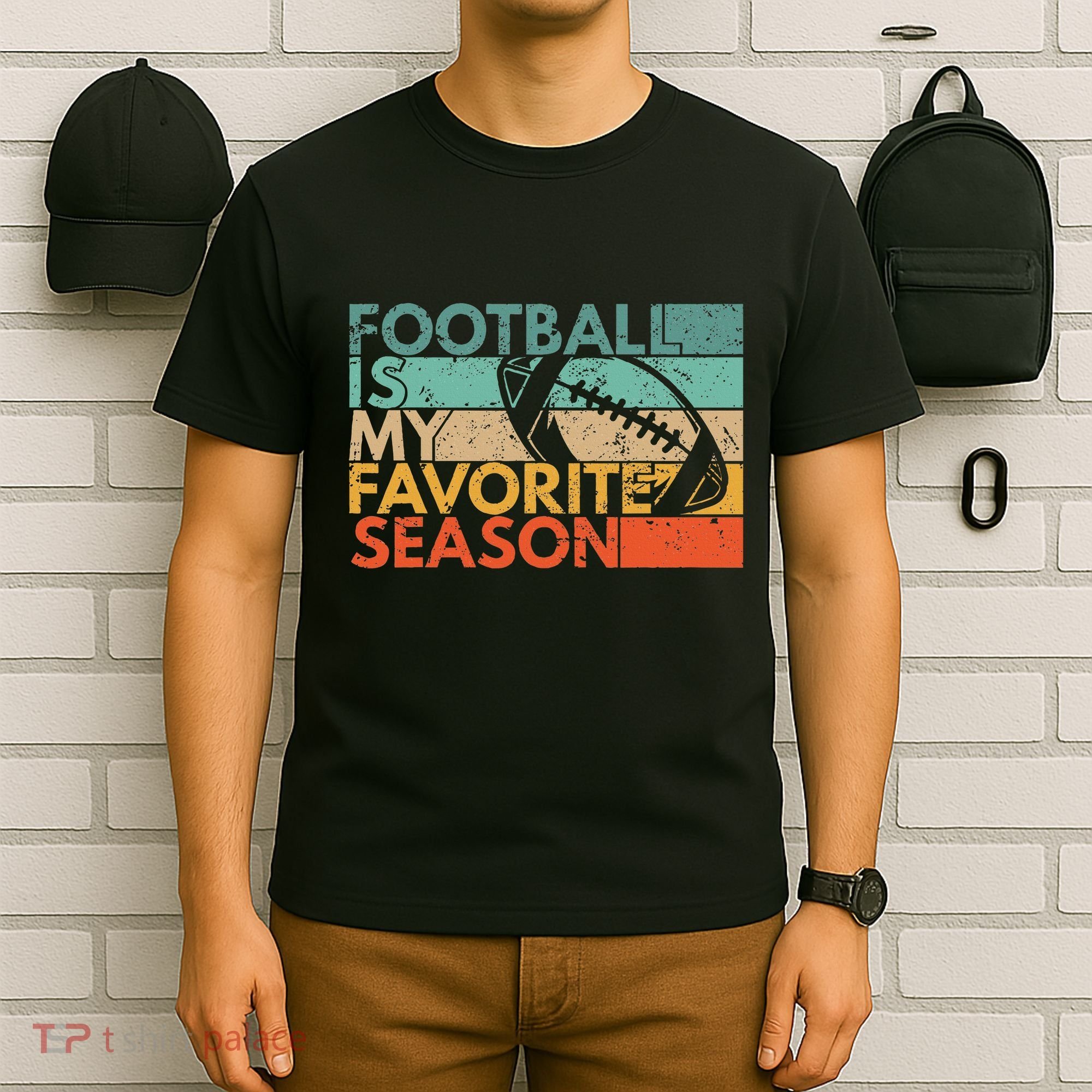Football Is My Favorite Season Vintage Retro Football T-Shirt