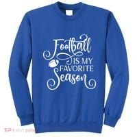 Football Is My Favorite Season Fancy White Script Sports Gift Sweatshirt thumb 0