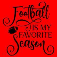 Football Is My Favorite Season Fancy White Script Sports Gift Santa Hat thumb 1