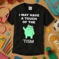 Frog I May Have A Touch Of The Tism Kids T-Shirt thumb 3