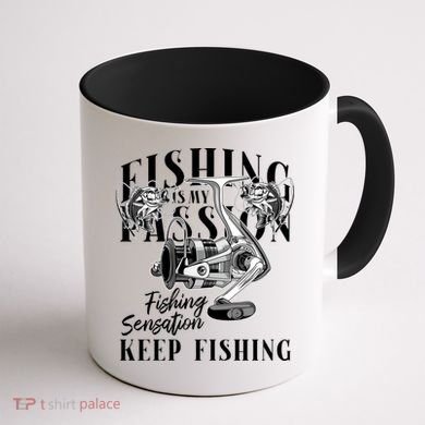 Fishing Is My Passion Coffee Mug back
