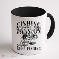 Fishing Is My Passion Coffee Mug thumb 1