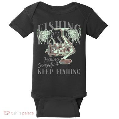 Fishing Is My Passion Baby Bodysuit