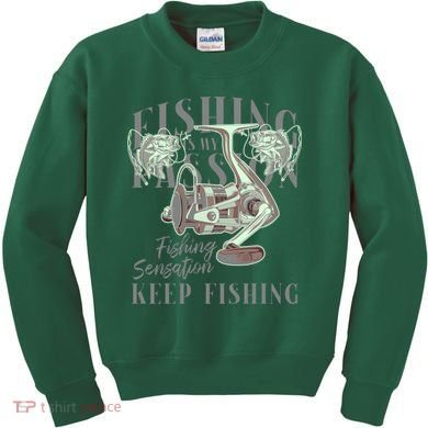 Fishing Is My Passion Kids Sweatshirt