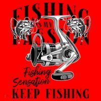 Fishing Is My Passion Santa Hat thumb 1