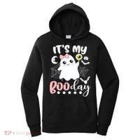 Funny Its My Boo Day Cute Halloween Birthday Ghost Pink Bow Women's Hoodie thumb 0