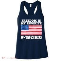 Freedom is my Favorite F Word Liberty conservative America Women's Tank Top thumb 0