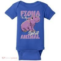 Fiona Is My Spirit Animal Baby Hippo Hippopotamus Lover Funny Gift Baby Bodysuit thumb 0