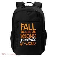 Fall Is My Second Favorite F Word Funny Autumn Gift Backpack thumb 0