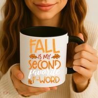 Fall Is My Second Favorite F Word Funny Autumn Gift Coffee Mug thumb 3
