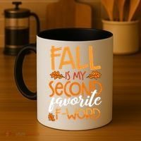 Fall Is My Second Favorite F Word Funny Autumn Gift Coffee Mug thumb 4