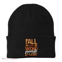 Fall Is My Second Favorite F Word Funny Autumn Gift Beanie thumb 0