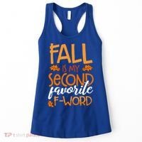 Fall Is My Second Favorite F Word Funny Autumn Gift Women's Tank Top thumb 0
