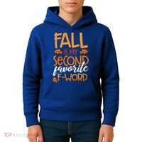 Fall Is My Second Favorite F Word Funny Autumn Gift Kids Hoodie thumb 4