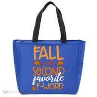 Fall Is My Second Favorite F Word Funny Autumn Gift Tote Bag thumb 0
