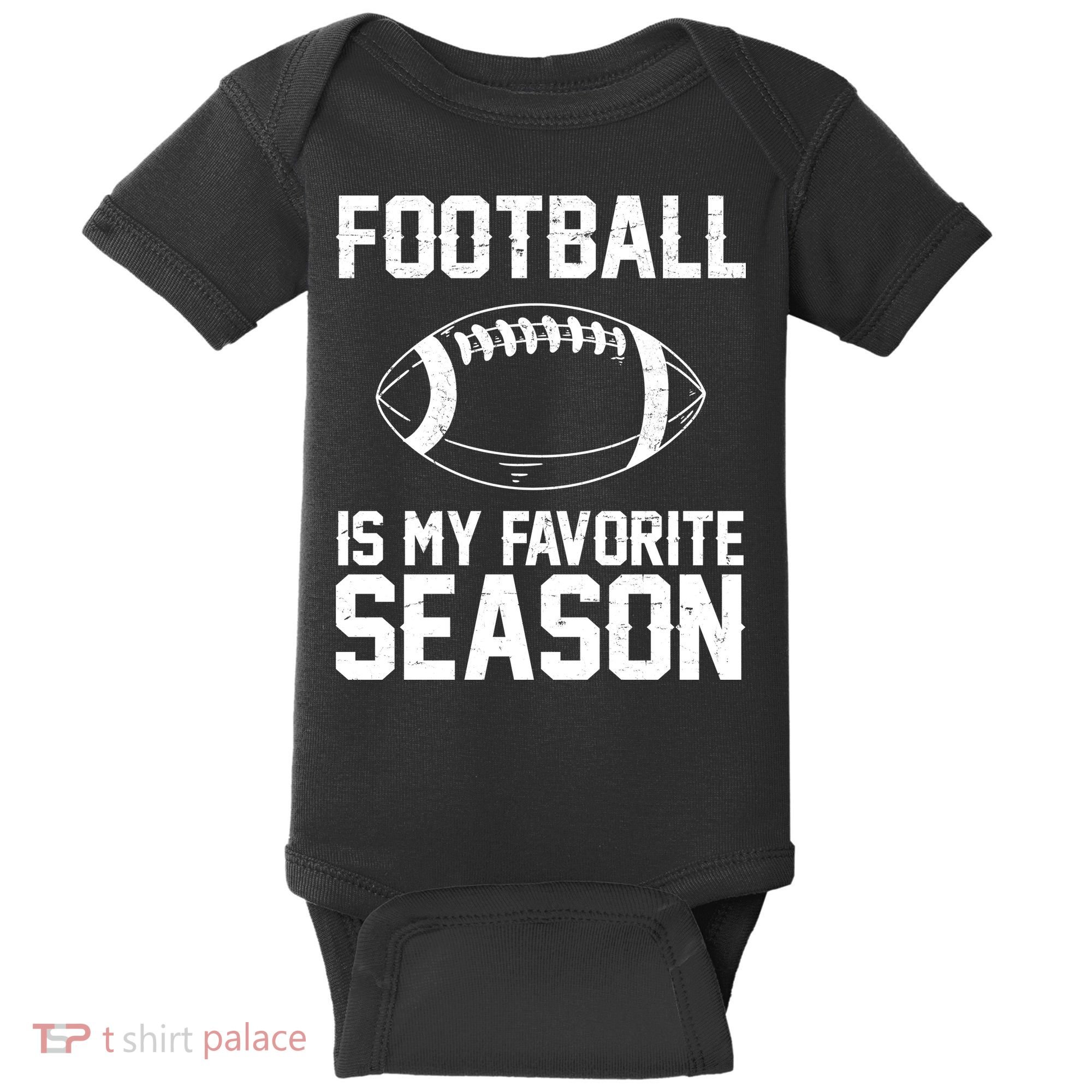 Football Is My Favorite Season Baby Bodysuit