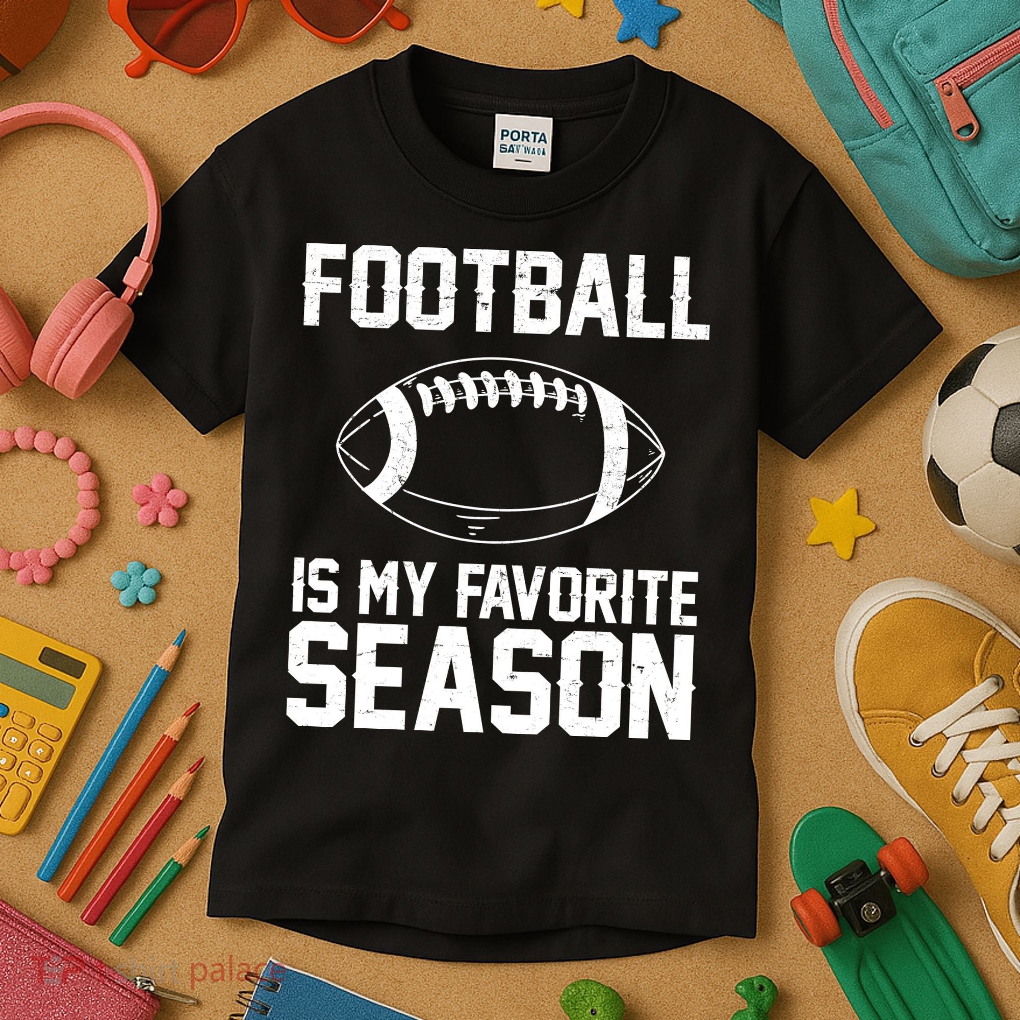 Football Is My Favorite Season Kids T-Shirt