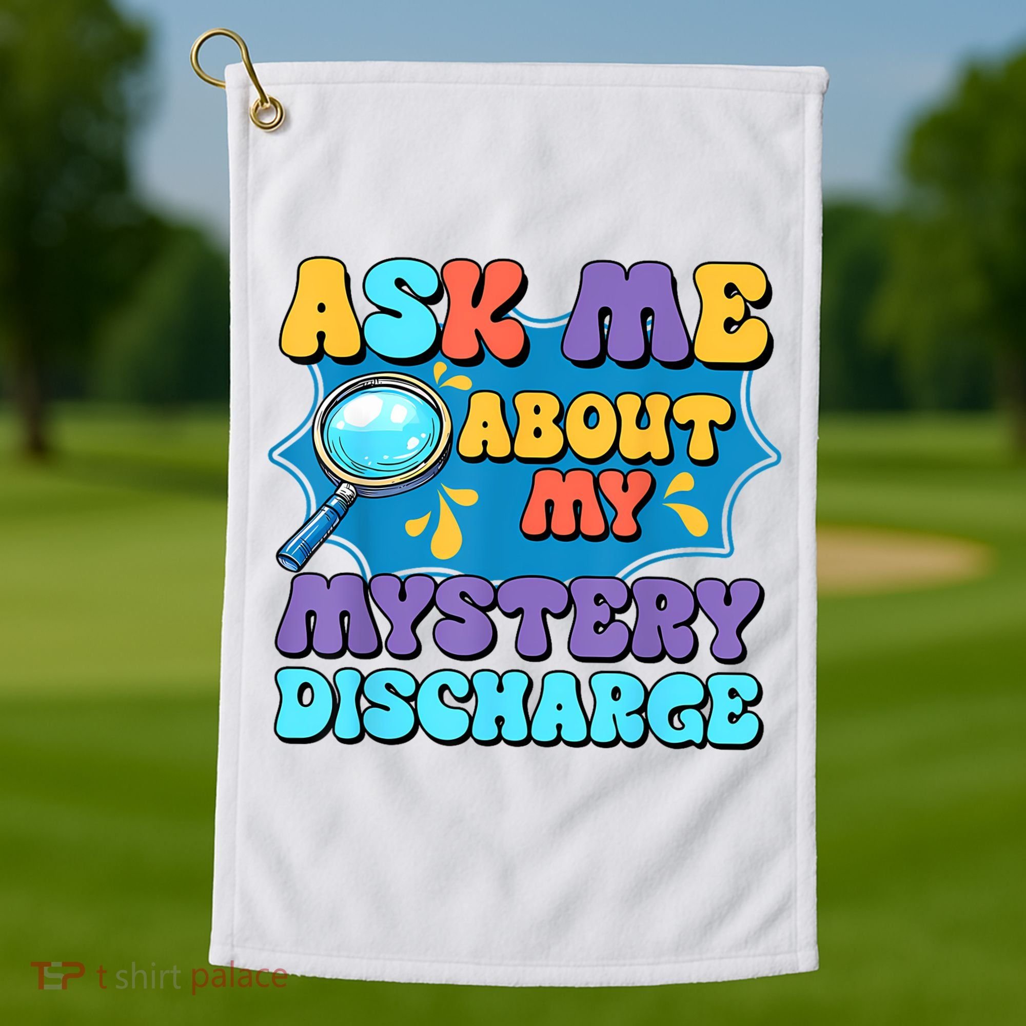 Fun Inappropriate Mystery Discharge Embarrassing Adult Humor Golf Towel