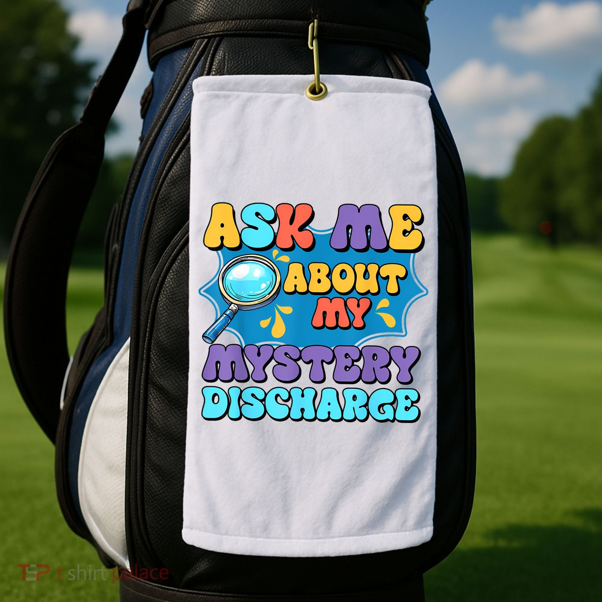 Fun Inappropriate Mystery Discharge Embarrassing Adult Humor Golf Towel