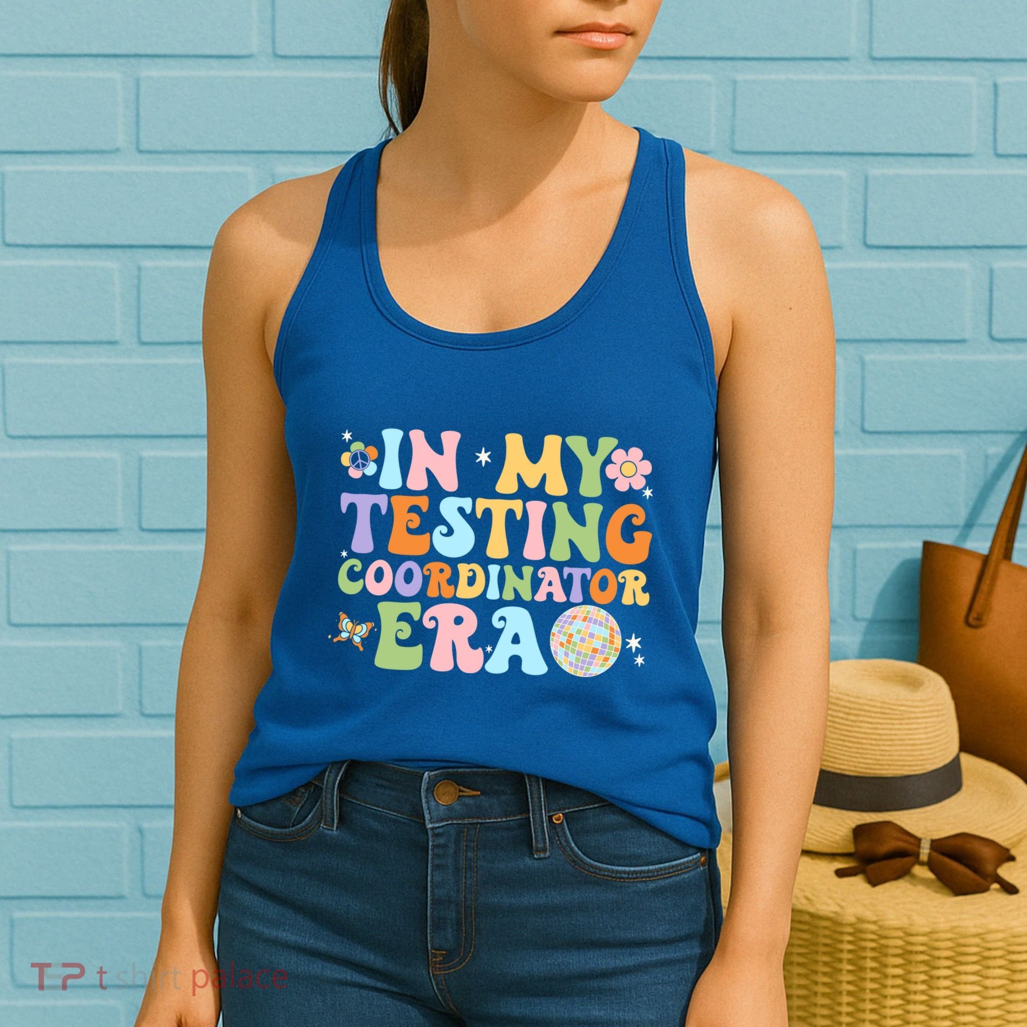 Funny In My Testing Coordinator Era Motivational Students Cute Gift Women's Tank Top