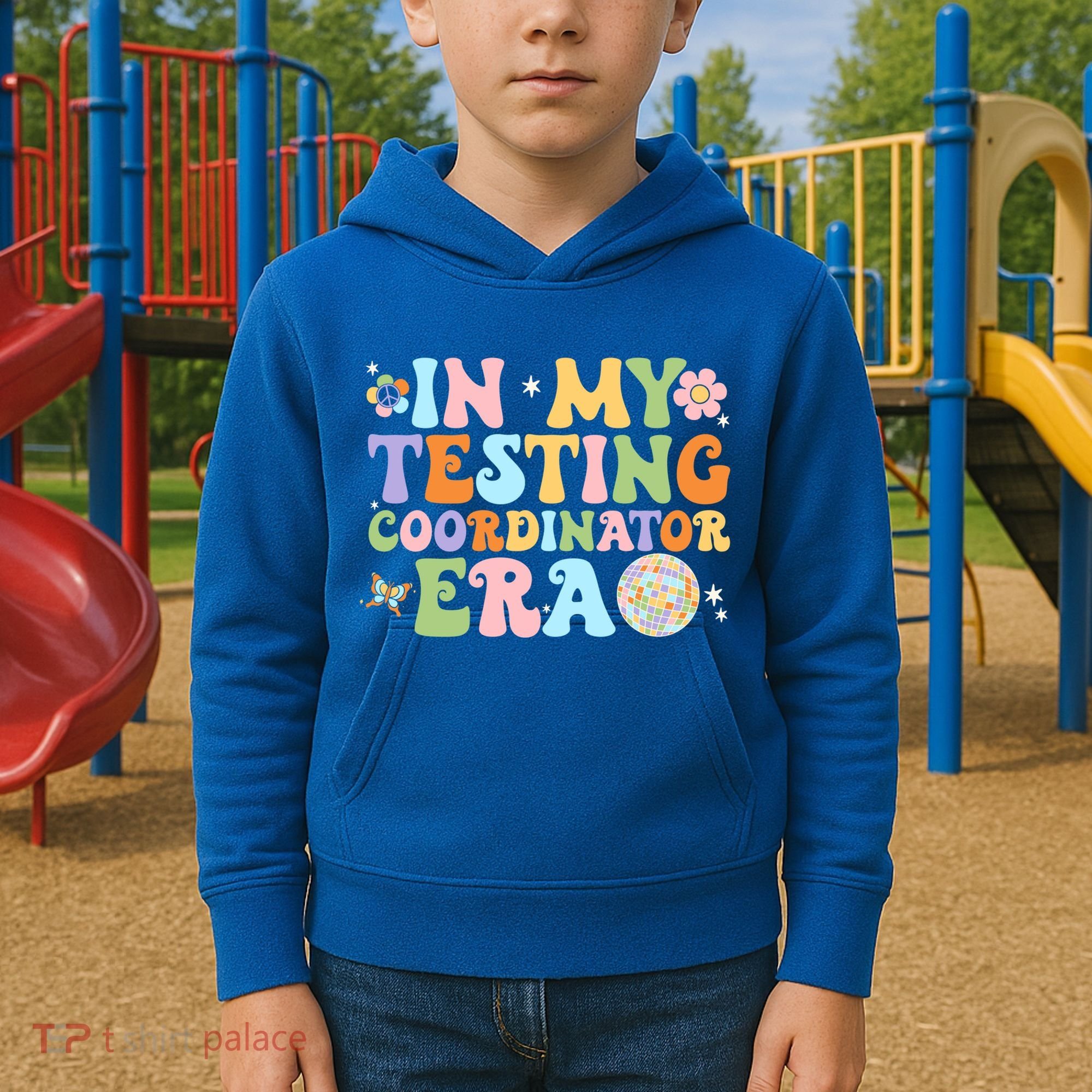 Funny In My Testing Coordinator Era Motivational Students Cute Gift Kids Hoodie
