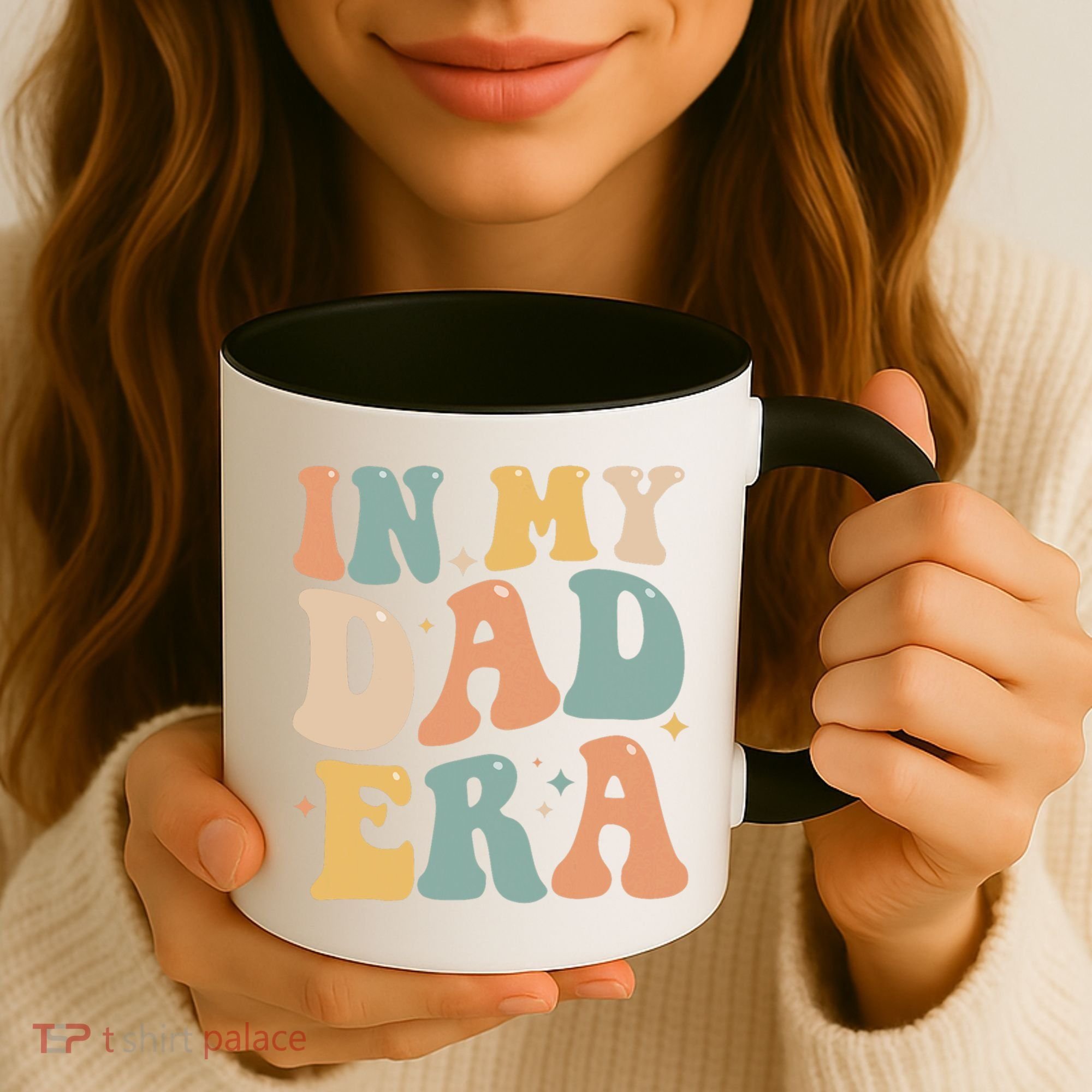 Funny In My Dad Era Lover Groovy Retro Daddy Fathers Day Gift Coffee Mug