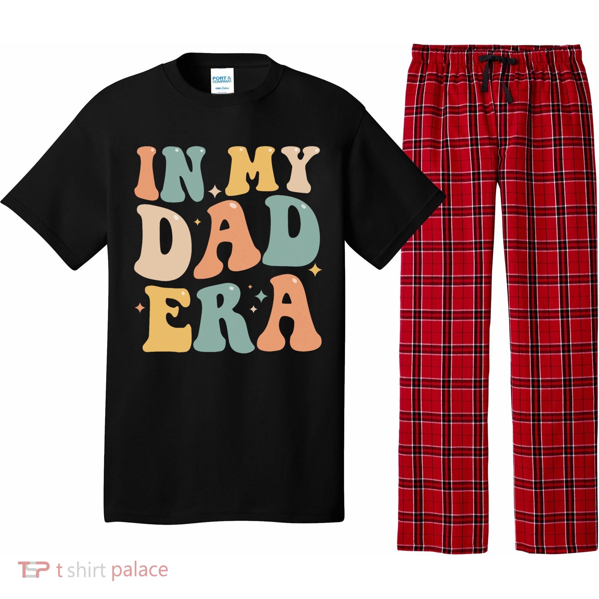 Funny In My Dad Era Lover Groovy Retro Daddy Fathers Day Gift Pajama Set