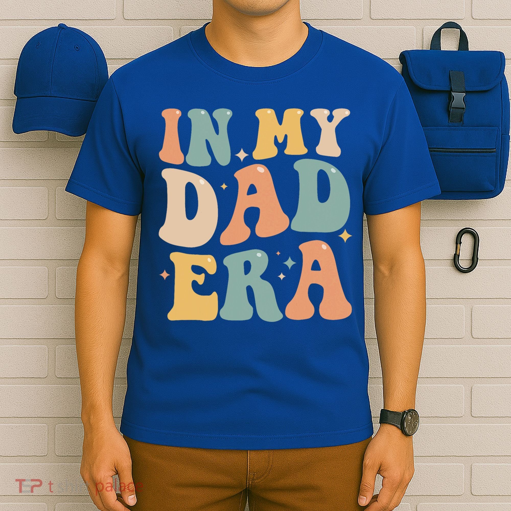Funny In My Dad Era Lover Groovy Retro Daddy Fathers Day Gift T-Shirt