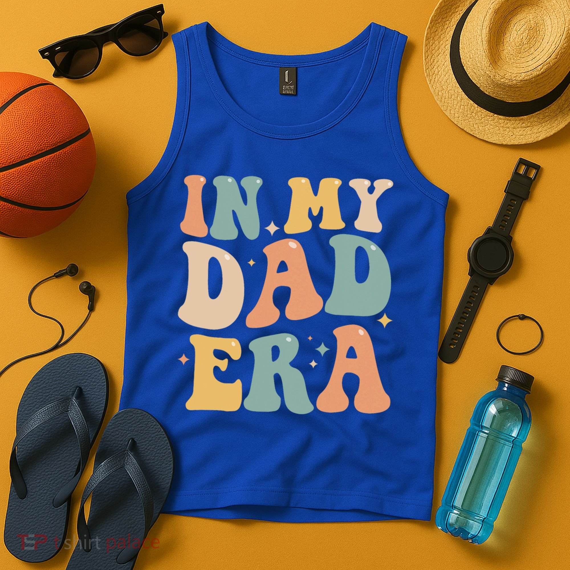 Funny In My Dad Era Lover Groovy Retro Daddy Fathers Day Gift Tank Top