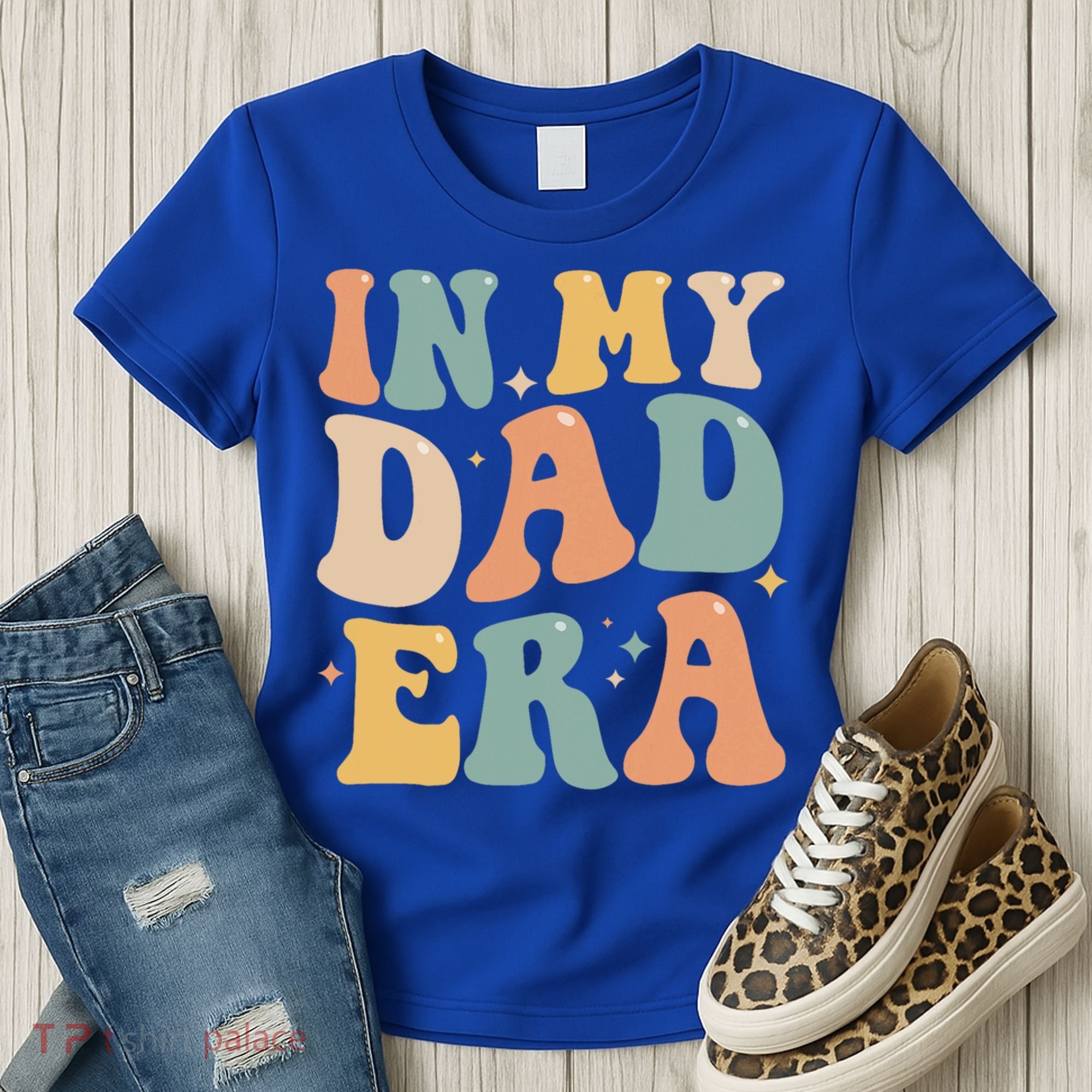 Funny In My Dad Era Lover Groovy Retro Daddy Fathers Day Gift Women's T-Shirt