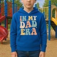 Funny In My Dad Era Lover Groovy Retro Daddy Fathers Day Gift Kids Hoodie thumb 2