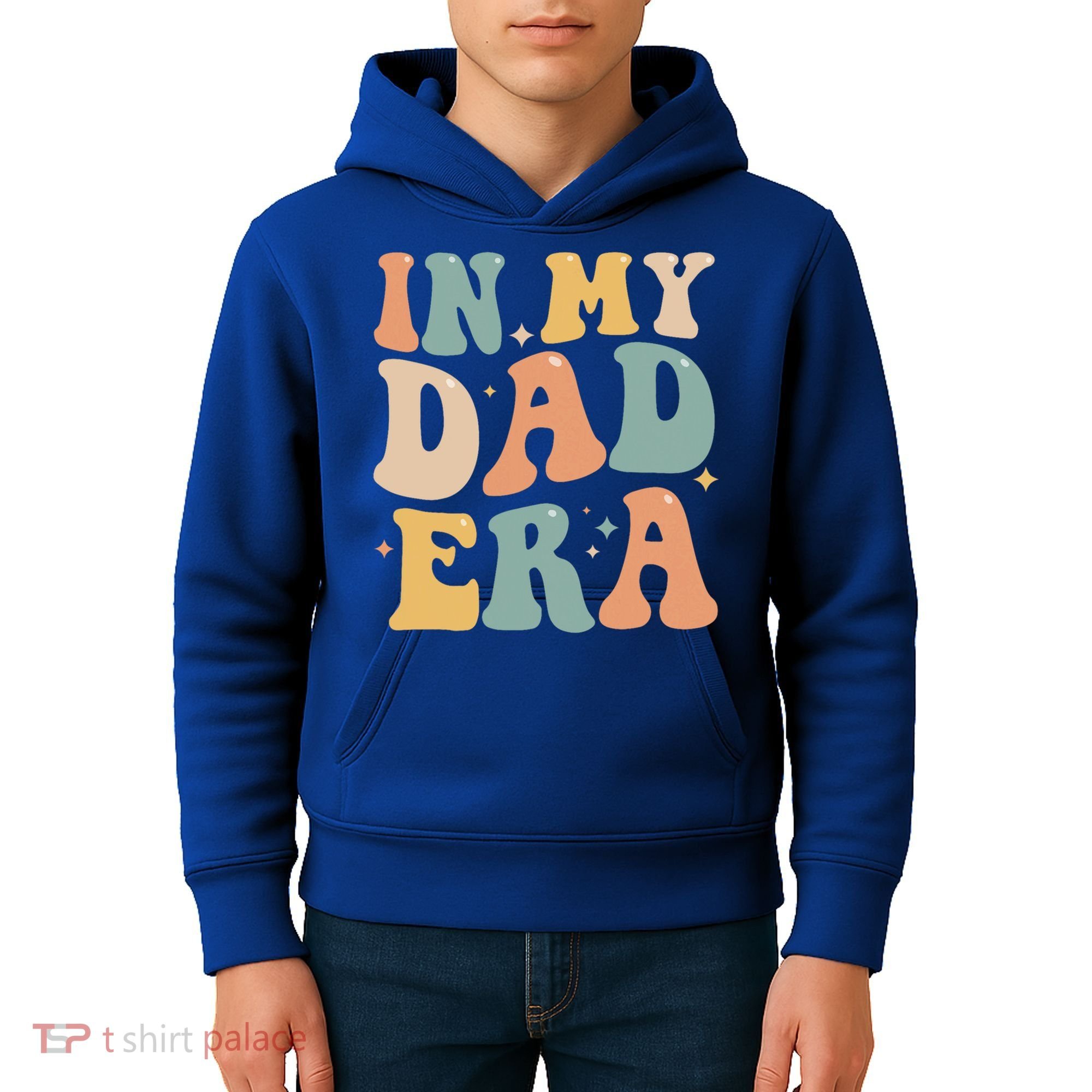 Funny In My Dad Era Lover Groovy Retro Daddy Fathers Day Gift Kids Hoodie