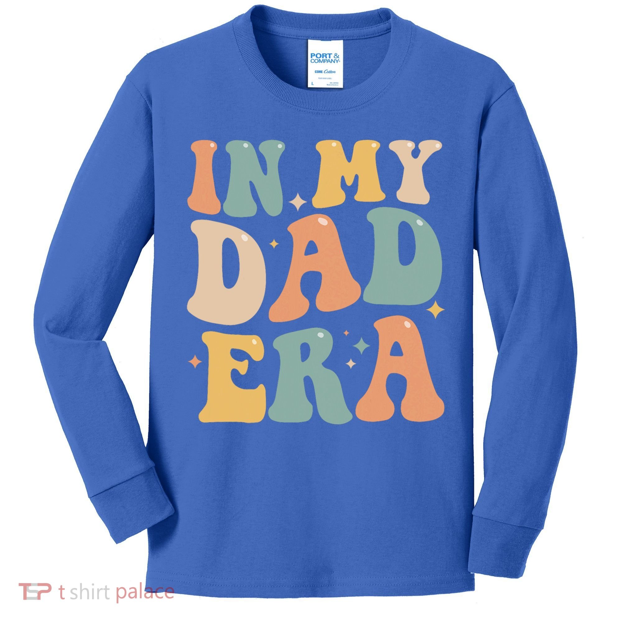 Funny In My Dad Era Lover Groovy Retro Daddy Fathers Day Gift Kids Long Sleeve Shirt