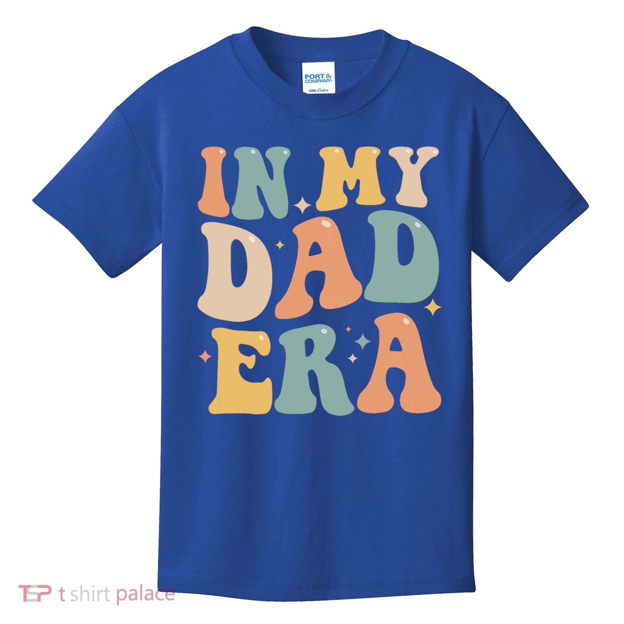 Funny In My Dad Era Lover Groovy Retro Daddy Fathers Day Gift Kids T-Shirt