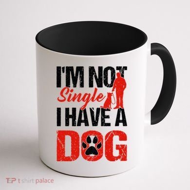 Funny I'm Not Single I Have A Dog Coffee Mug back
