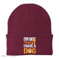 Funny I'm Not Single I Have A Dog Beanie thumb 0