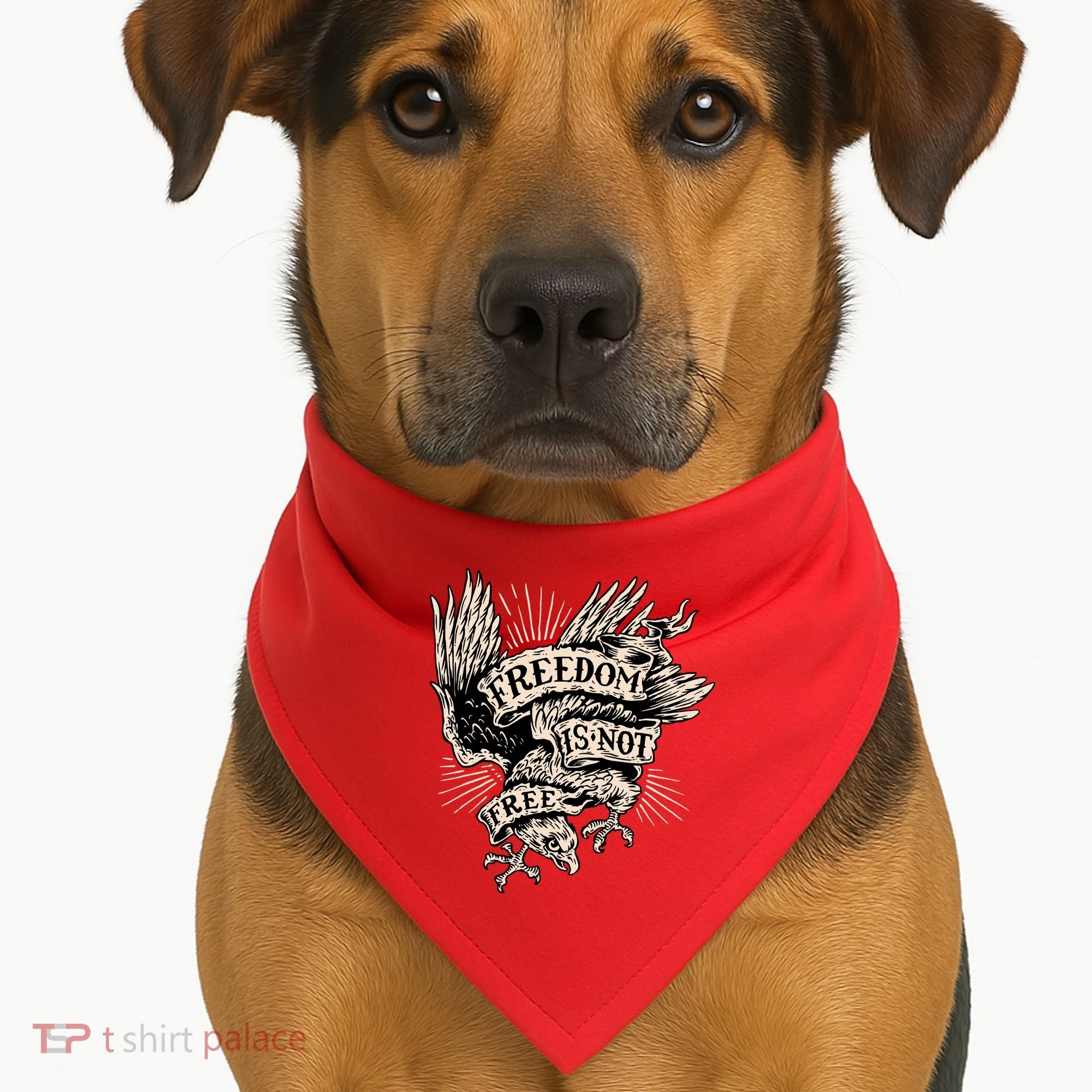 Freedom Is Not Free Eagle USA-Made Doggie Bandana