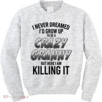 Funny I Never Dreamed I'd Grow Up To Be A Crazy Granny Kids Sweatshirt thumb 0