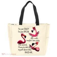 Flamingo IM Not Crazy IM Just Special Funny MotherS Day Tote Bag thumb 0