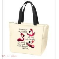 Flamingo IM Not Crazy IM Just Special Funny MotherS Day Tote Bag thumb 3